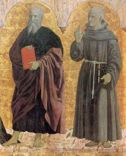 Piero della Francesca Polyptych of the Misericordia: Sts Andrew and Bernardino France oil painting art